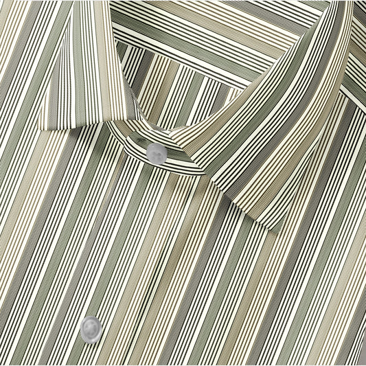 Caramel Multitone Striped Shirt